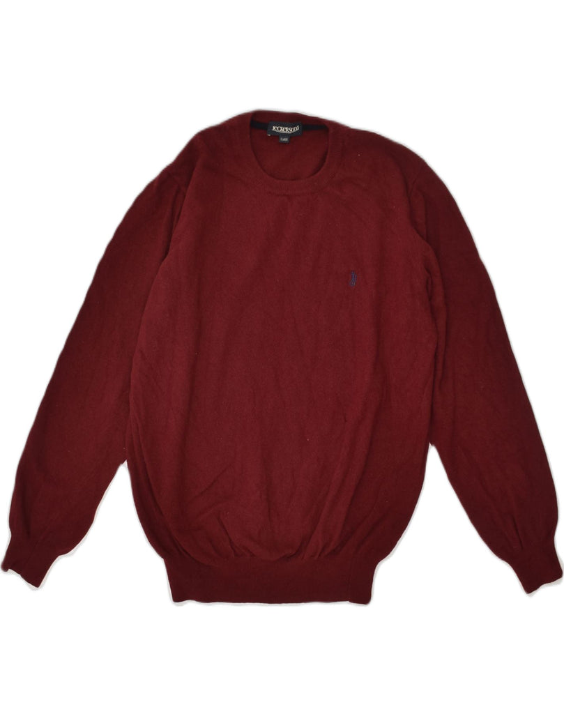 JECKERSON Mens Crew Neck Jumper Sweater XL Maroon Wool | Vintage Jeckerson | Thrift | Second-Hand Jeckerson | Used Clothing | Messina Hembry 