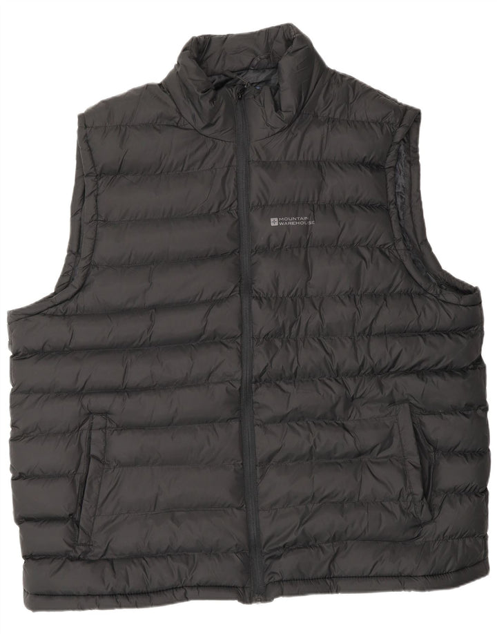 Mountain Warehouse Mens Padded Gilet UK 46 3XL Black Nylon