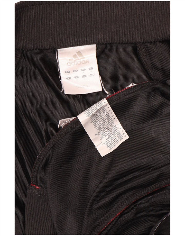 Adidas Womens Tracksuit Top Jacket UK 12 Medium  Black Polyester