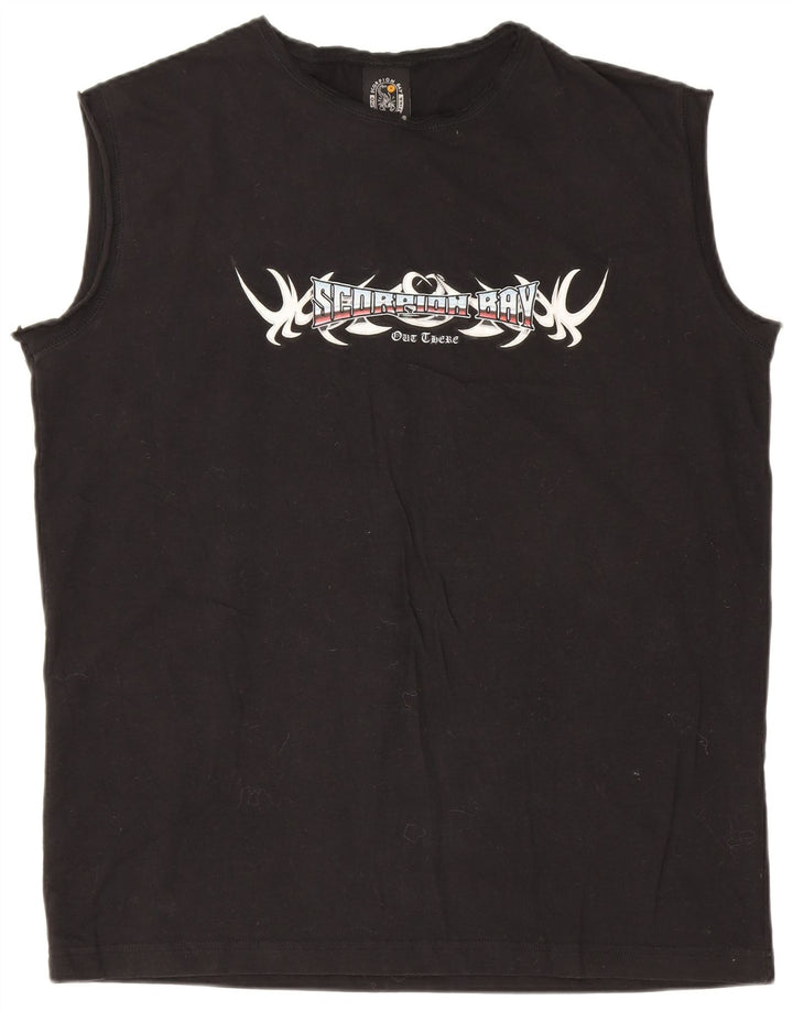 Scorpion Bay Mens Graphic Vest Top Large Black Cotton