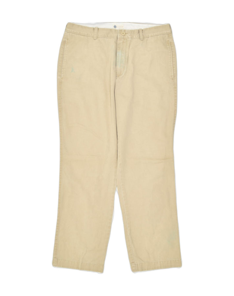 J. CREW Mens Straight Chino Trousers W34 L29 Beige Cotton | Vintage | Thrift | Second-Hand | Used Clothing | Messina Hembry 