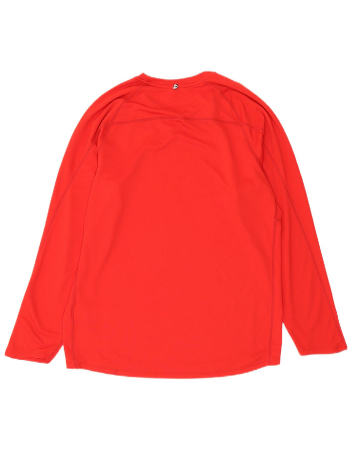 Nike Mens Dri Fit Top Long Sleeve Large Red Polyester