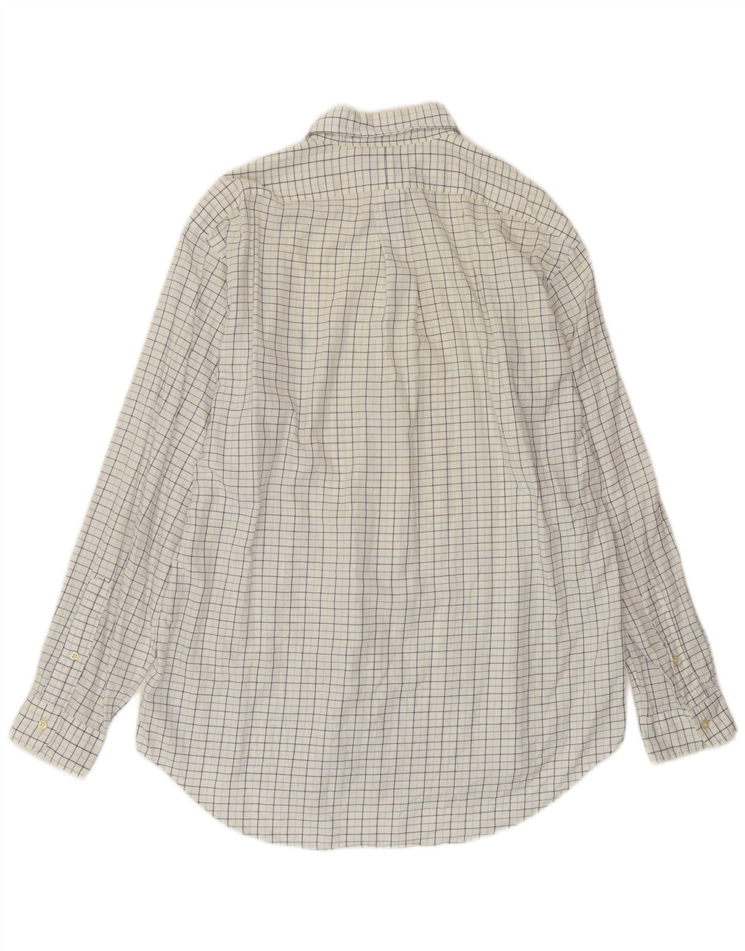 POLO RALPH LAUREN Mens Yarmouth Shirt Size 16 Large White Check Cotton