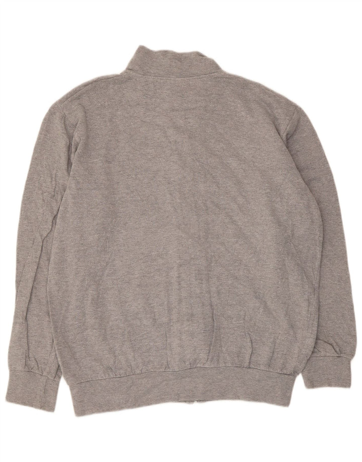 Lotto Womens Tracksuit Top Jacket UK 18 XL Grey Cotton