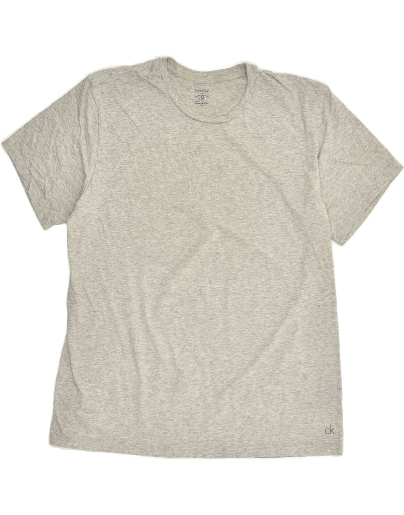 CALVIN KLEIN Mens T-Shirt Top Large Grey Flecked Cotton | Vintage Calvin Klein | Thrift | Second-Hand Calvin Klein | Used Clothing | Messina Hembry 