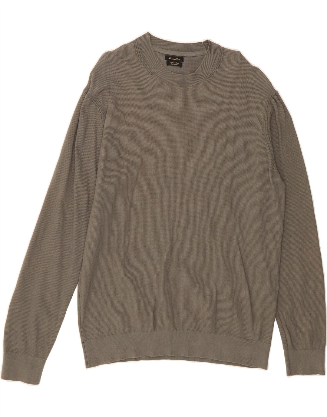 MASSIMO DUTTI Mens Crew Neck Jumper Sweater XL Grey Cotton Vintage Massimo Dutti and Second-Hand Massimo Dutti from Messina Hembry 