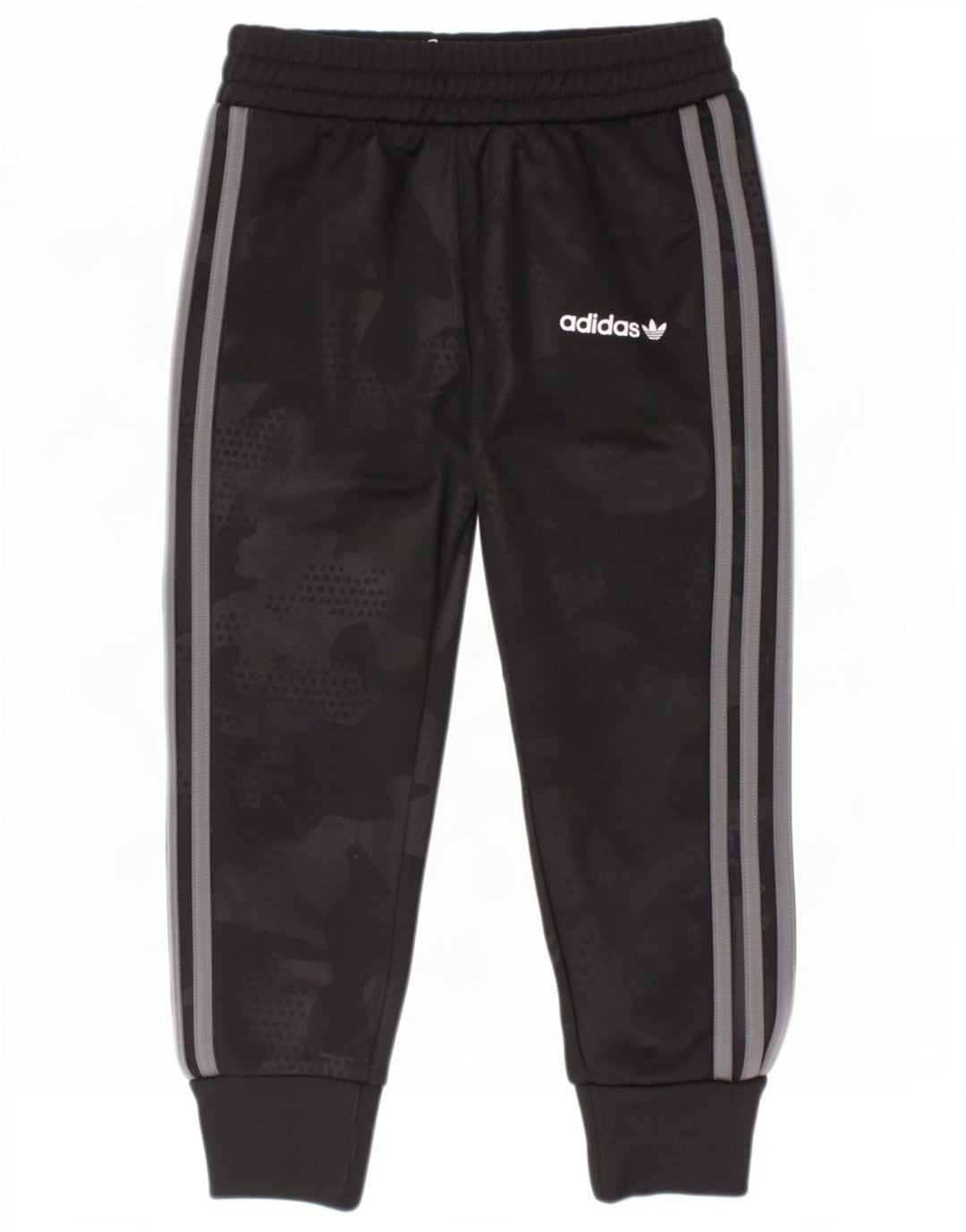 Adidas Boys Tracksuit Trousers Joggers 2-3 Years Black Camouflage Polyester