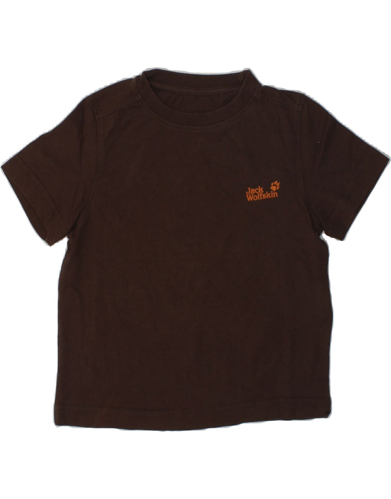 JACK WOLFSKIN Boys Graphic T-Shirt Top 3-4 Years Brown Cotton | Vintage Jack Wolfskin | Thrift | Second-Hand Jack Wolfskin | Used Clothing | Messina Hembry 