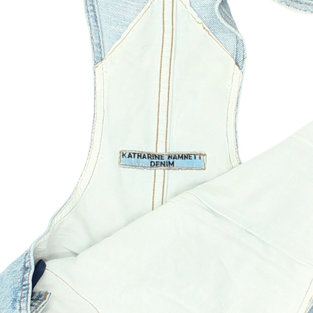 Katherine Hamnett Womens Blue Denim Dungaree Shorts | Vintage High End Designer | Vintage Messina Hembry | Thrift | Second-Hand Messina Hembry | Used Clothing | Messina Hembry 