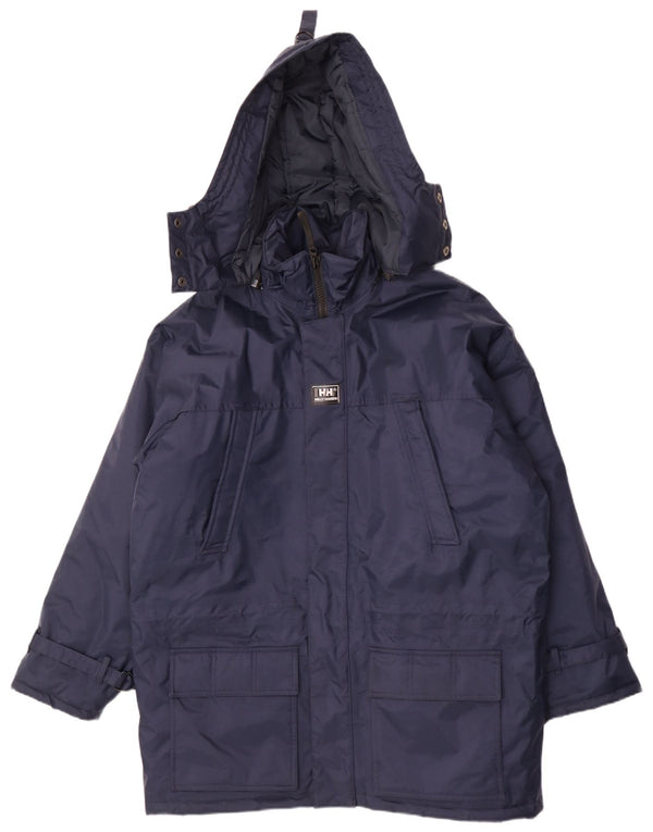 Helly Hansen Mens Hooded Oversized Padded Coat UK 36 Small Navy Blue
