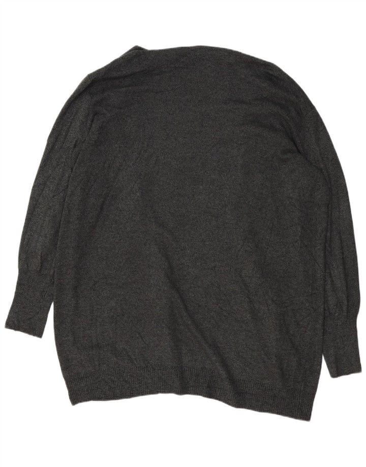 Marks & Spencer Womens Oversized Longline Cardigan Sweater UK 18 XL Grey