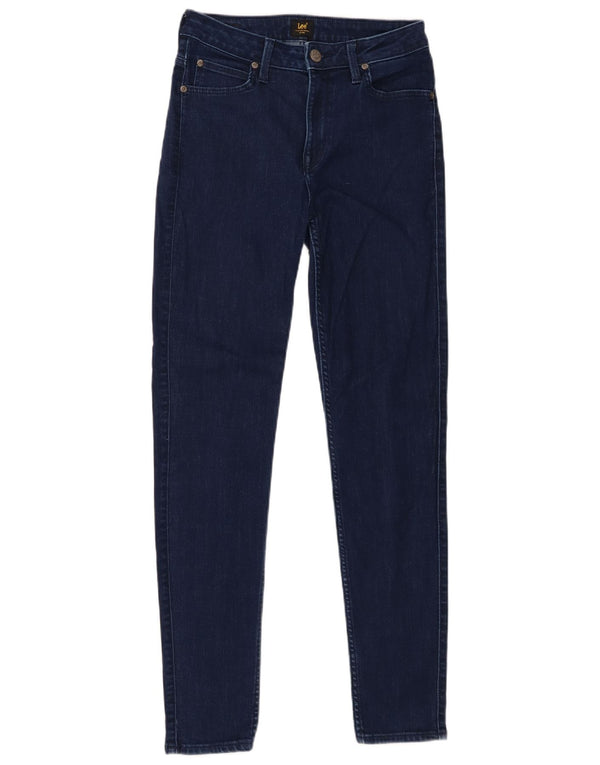 Lee Womens Scarlett High Skinny Jeans  W28 L29 Navy Blue Cotton