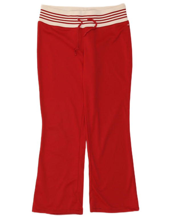 Lotto Womens Tracksuit Trousers UK 14 Large Red Colourblock Polyester