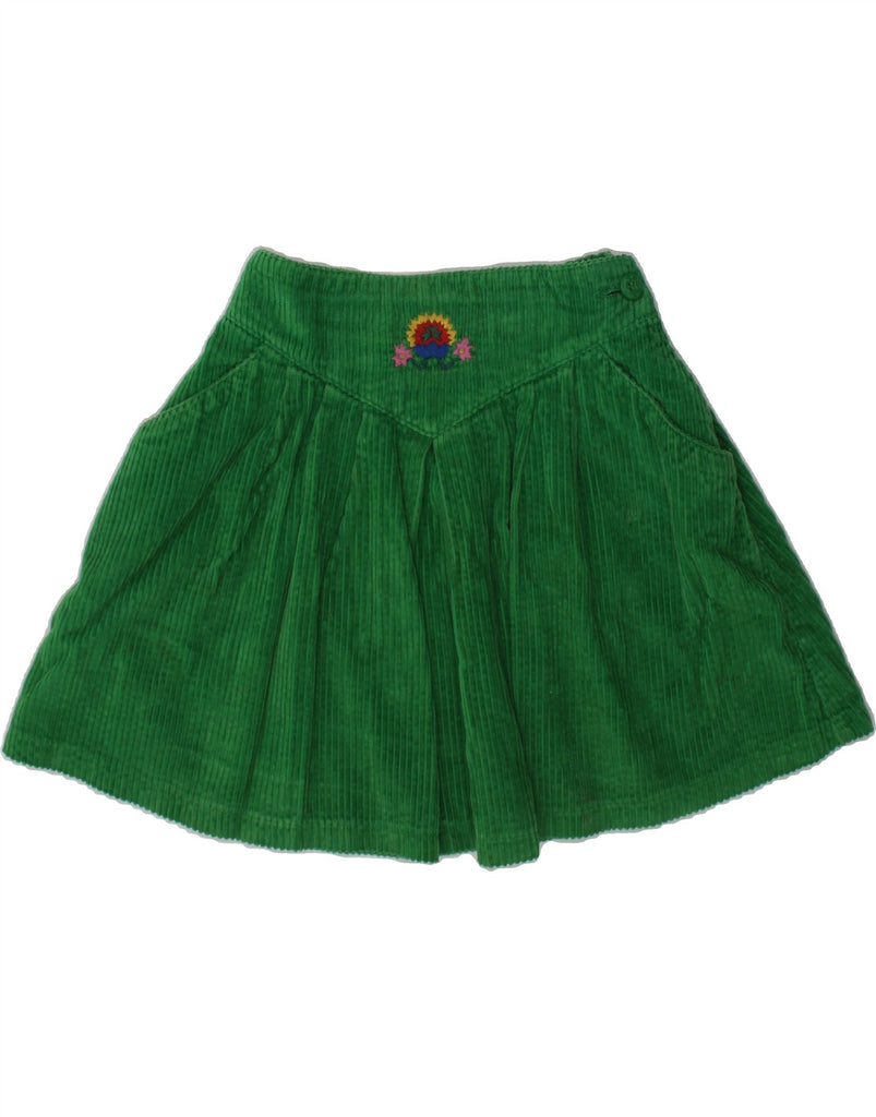 BENETTON Girls Corduroy Skirt 3-4 Years W22  Green Cotton | Vintage Benetton | Thrift | Second-Hand Benetton | Used Clothing | Messina Hembry 