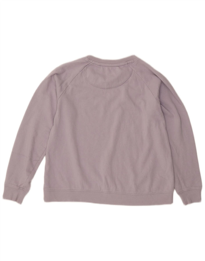 FAT FACE Womens Graphic Sweatshirt Jumper UK 12 Medium  Purple Cotton