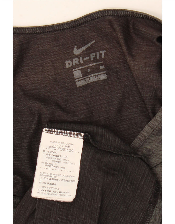 NIKE Mens Dri Fit Vest Top Small Khaki Flecked Polyester