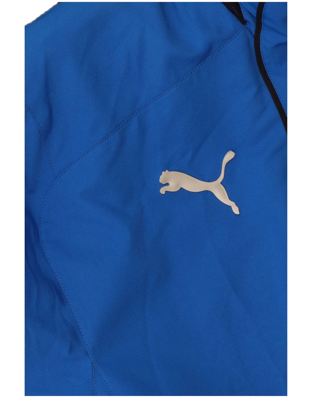 Puma Mens Hooded Windbreaker Coat UK 38 Medium Blue Colourblock