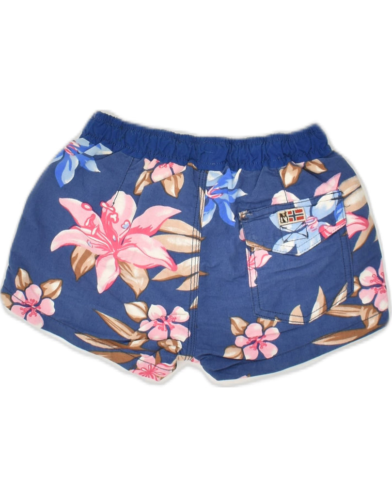 NAPAPIJRI Baby Boys Shorts 18-24 Months Blue Floral Polyester | Vintage Napapijri | Thrift | Second-Hand Napapijri | Used Clothing | Messina Hembry 