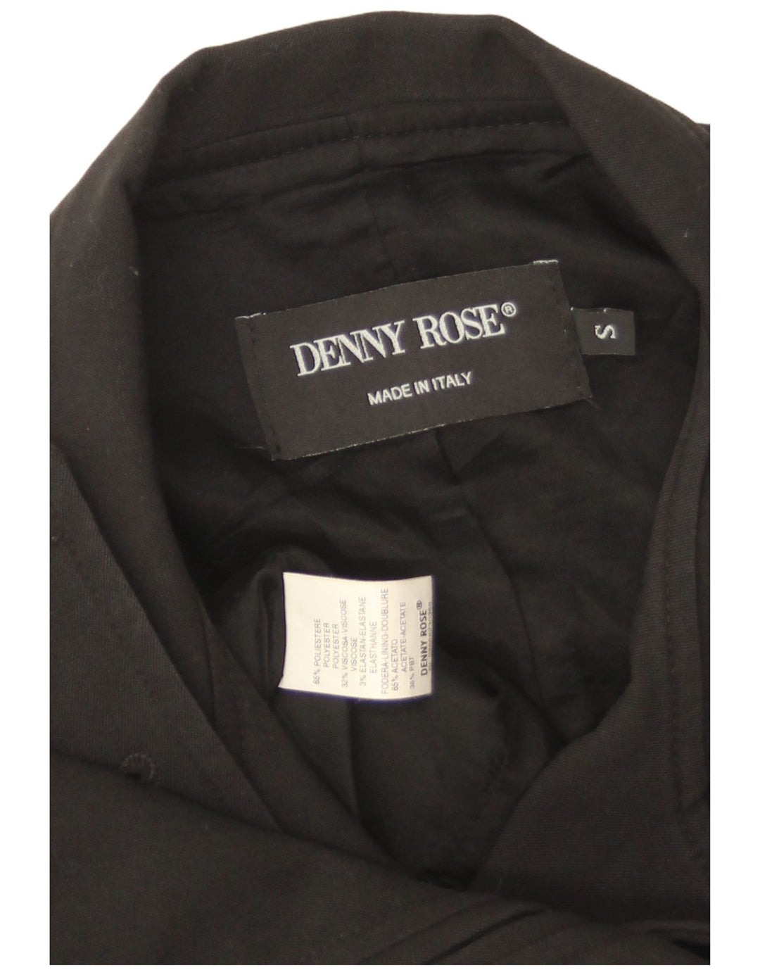 Denny Rose Womens Crop Short Sleeve Blazer Jacket UK 10 Small Black