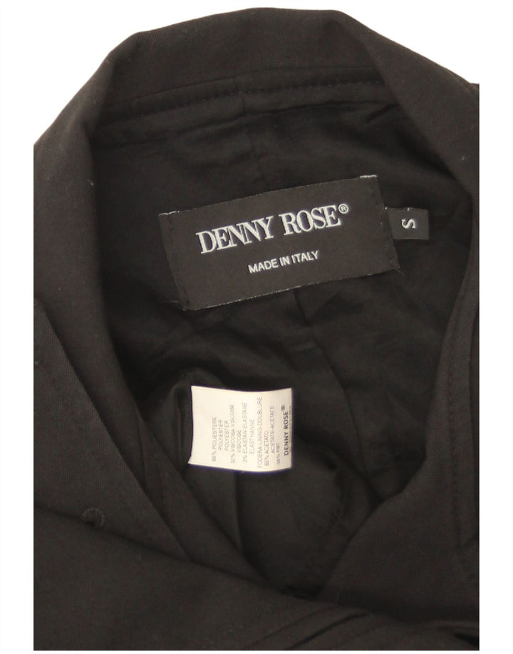 Denny Rose Womens Crop Short Sleeve Blazer Jacket UK 10 Small Black