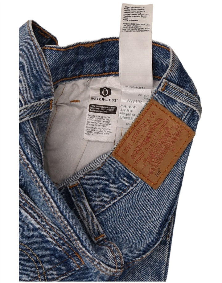 Levi's Womens 501 Straight Jeans W23 L28 Blue Cotton