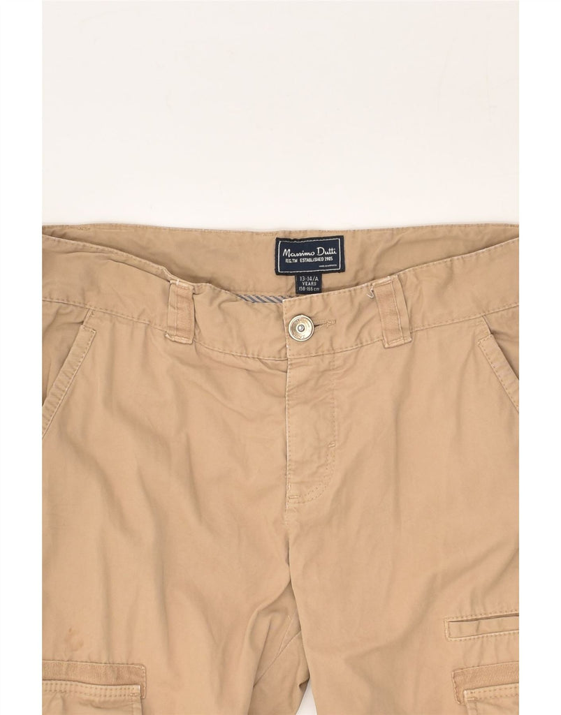 MASSIMO DUTTI Girls Slim Cargo Trousers 13-14 Years W27 L34  Brown Cotton | Vintage Massimo Dutti | Thrift | Second-Hand Massimo Dutti | Used Clothing | Messina Hembry 