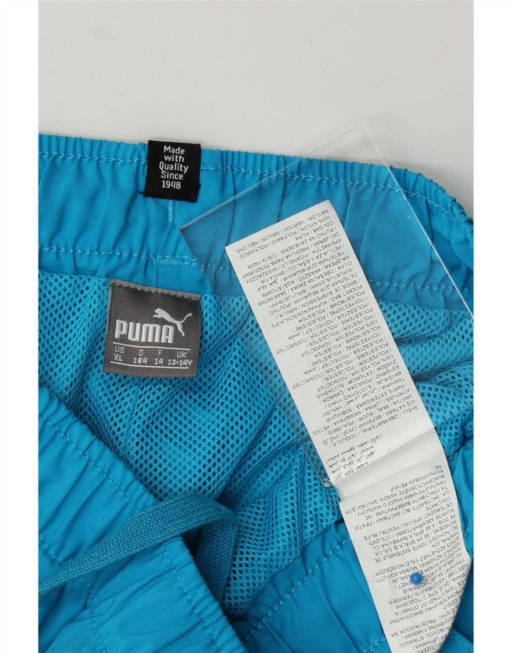 PUMA Boys Graphic Sport Shorts 13-14 Years Blue Nylon Vintage Puma and Second-Hand Puma from Messina Hembry 
