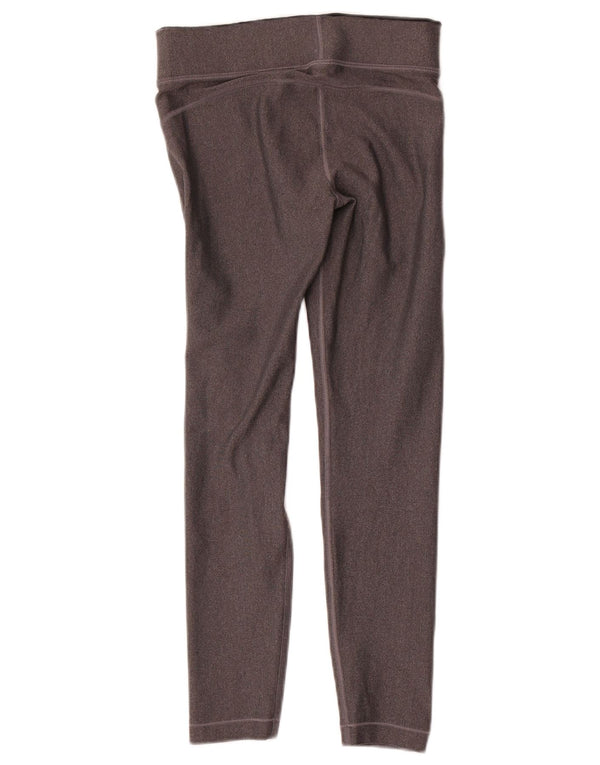 Under Armour Womens Heat Gear Leggings UK 10 Small Grey Polyester