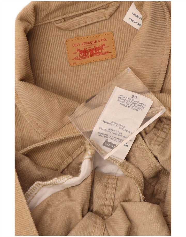 LEVI'S Womens Corduroy Jacket UK 16 Large Beige Cotton