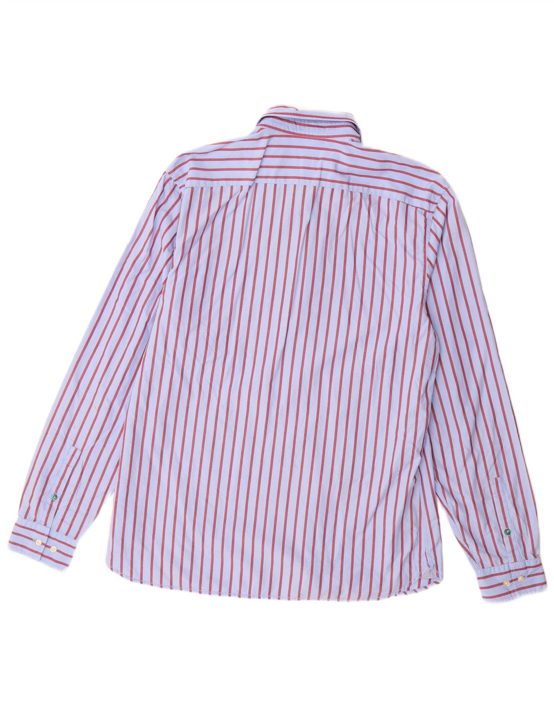 Lacoste Mens Shirt Size 41 Large Blue Pinstripe Cotton