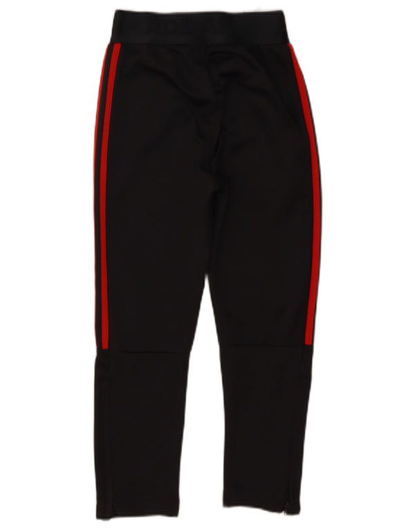 Adidas Boys Climalite Tracksuit Trousers 7-8 Years Black Polyester