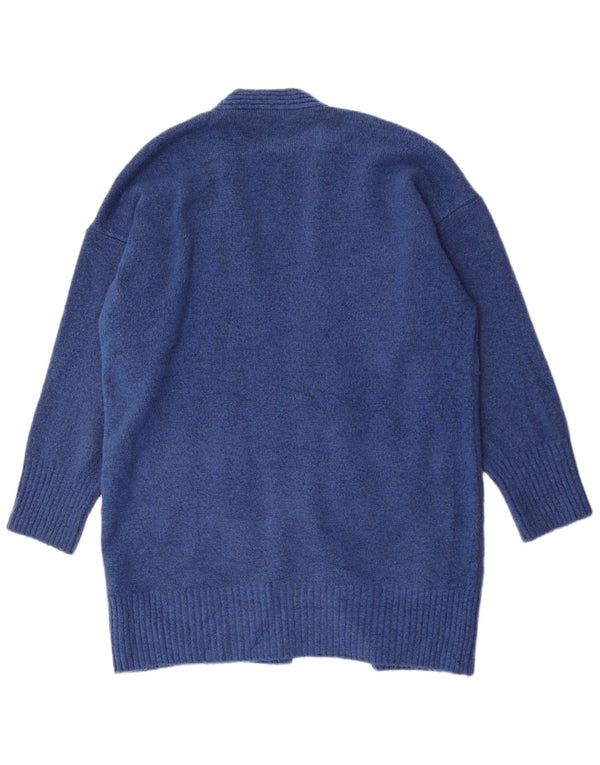 Marks & Spencer Womens Longline Loose Fit Cardigan Sweater UK 16 Large Blue
