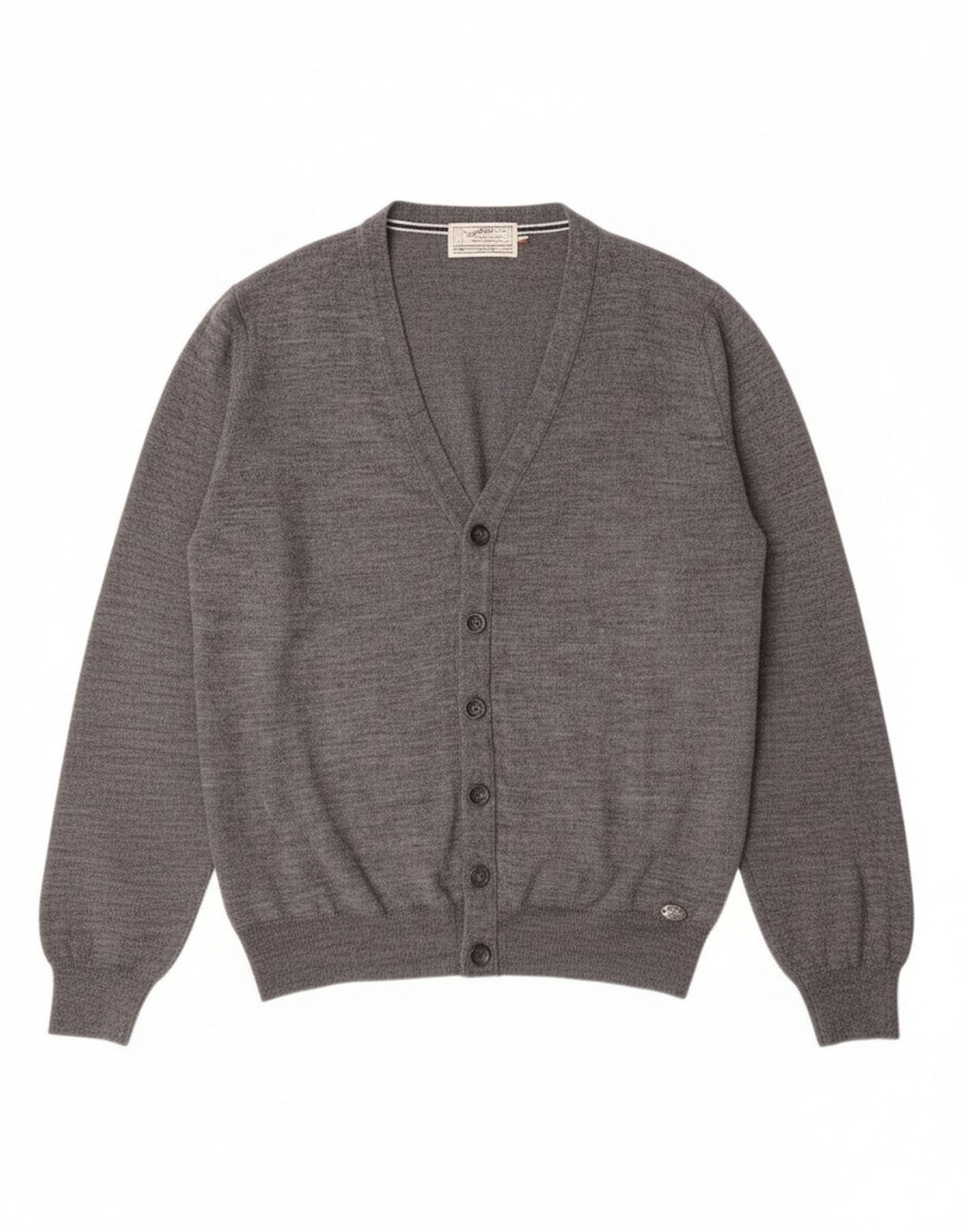 RIFLE Mens Cardigan Sweater Medium Grey
