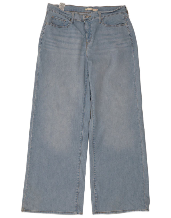 Levi's Womens 318 Shaping Wide Leg Jeans US 16 2XL W36 L34 Blue Cotton