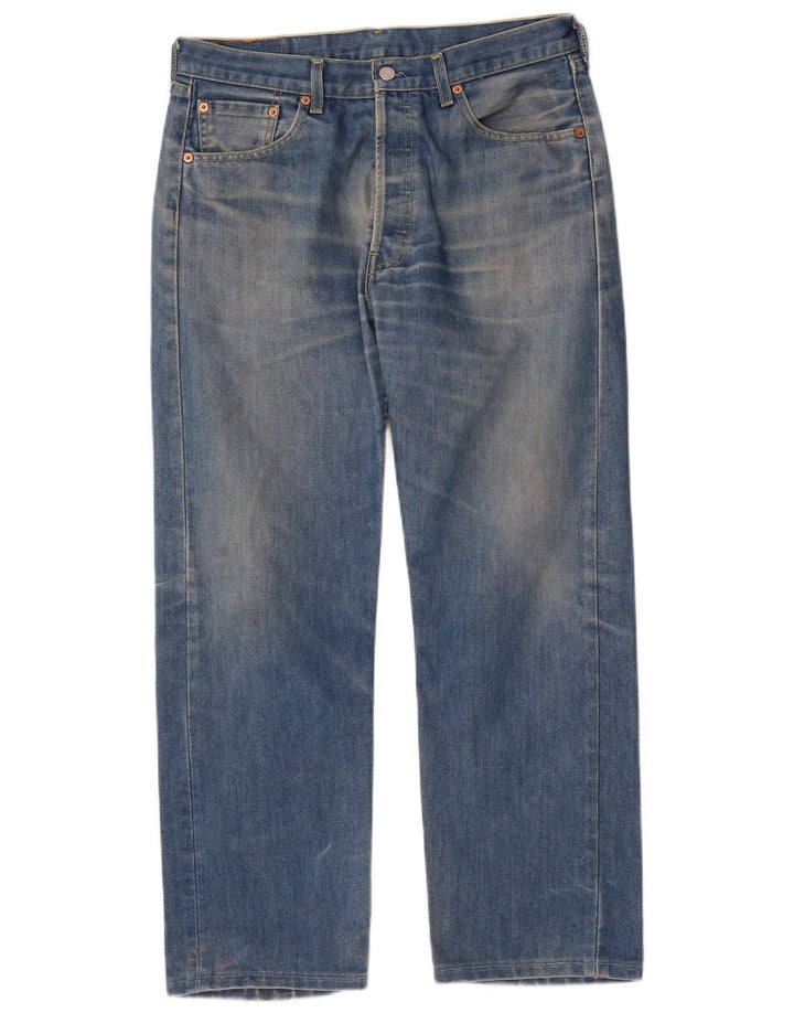 Levi's Mens 501 Straight Jeans W34 L29 Blue Cotton