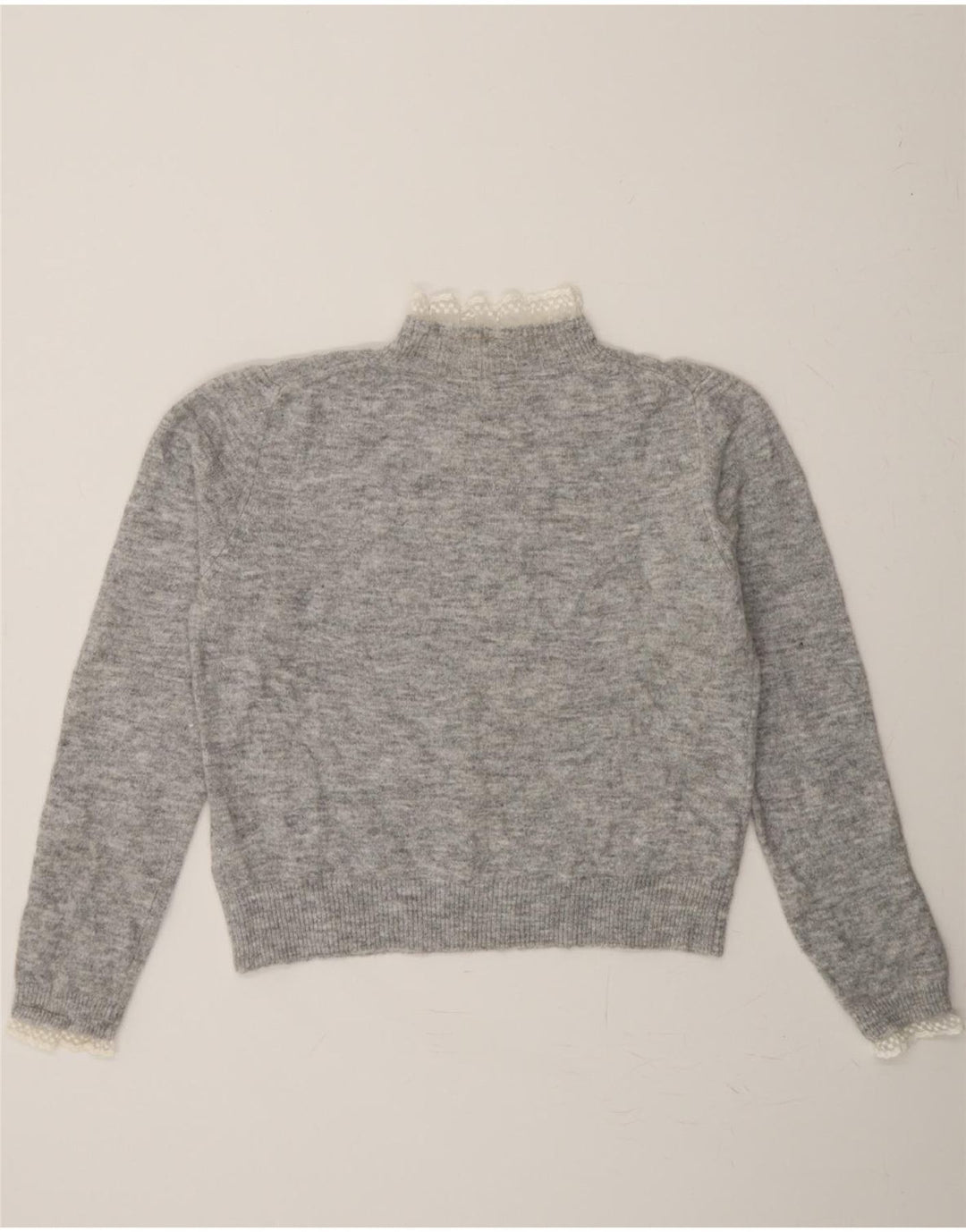OASIS Womens Turtle Neck Jumper Sweater UK 16 Large Grey Acrylic Vintage Oasis and Second-Hand Oasis from Messina Hembry 