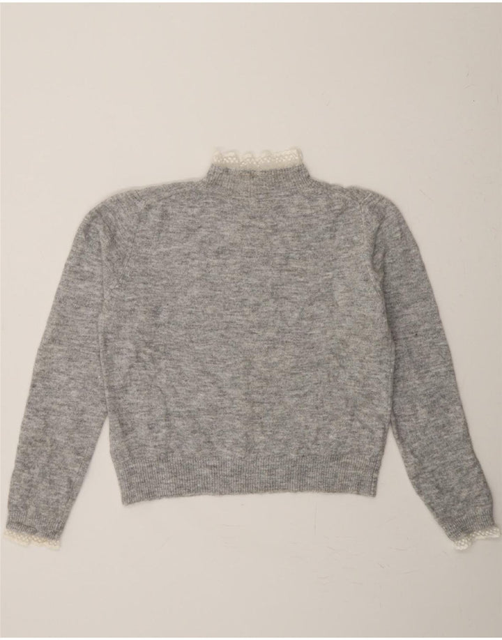 OASIS Womens Turtle Neck Jumper Sweater UK 16 Large Grey Acrylic Vintage Oasis and Second-Hand Oasis from Messina Hembry 