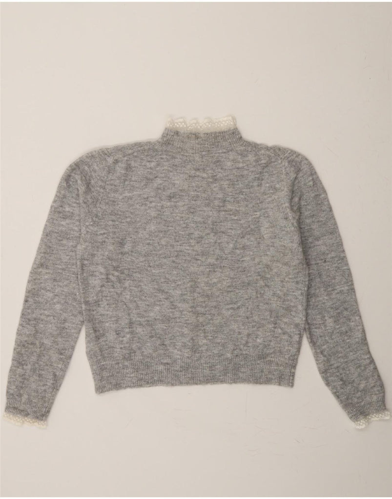 OASIS Womens Turtle Neck Jumper Sweater UK 16 Large Grey Acrylic Vintage Oasis and Second-Hand Oasis from Messina Hembry 