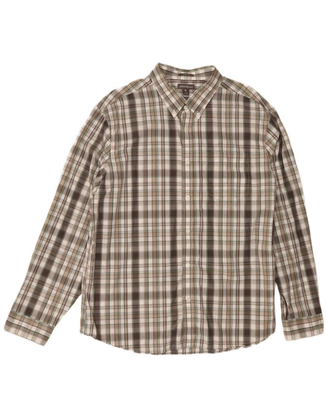 Eddie Bauer Mens Classic Fit Shirt XL Multicoloured Check Cotton