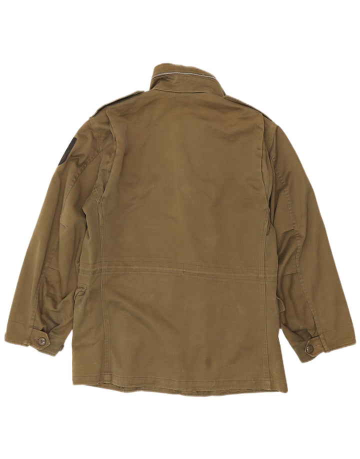 Vintage Mens Military Jacket UK 40 Large Khaki Polyester