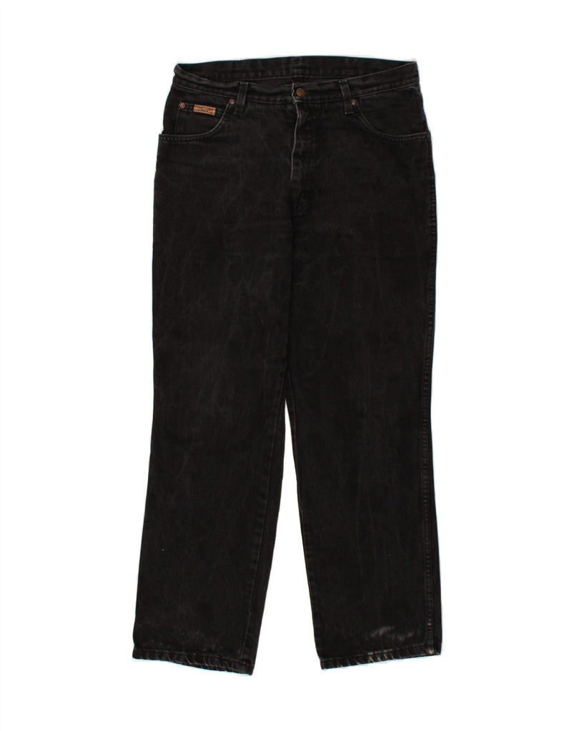 WRANGLER Mens Straight Jeans W34 L32 Black Cotton | Vintage Wrangler | Thrift | Second-Hand Wrangler | Used Clothing | Messina Hembry 