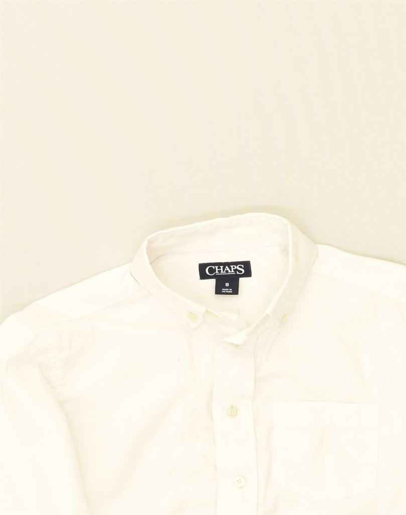 CHAPS Boys Shirt 7-8 Years White Cotton | Vintage Chaps | Thrift | Second-Hand Chaps | Used Clothing | Messina Hembry 