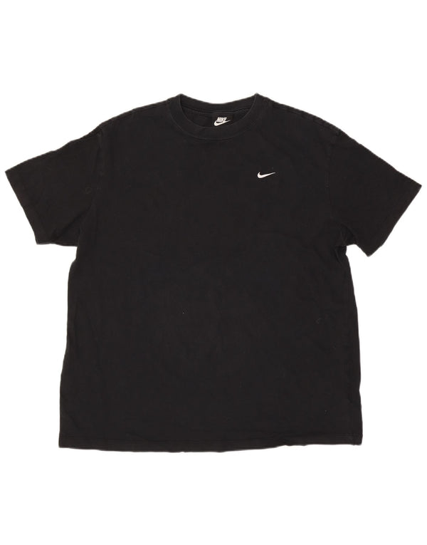 Nike Mens T-Shirt Top Large Black Cotton