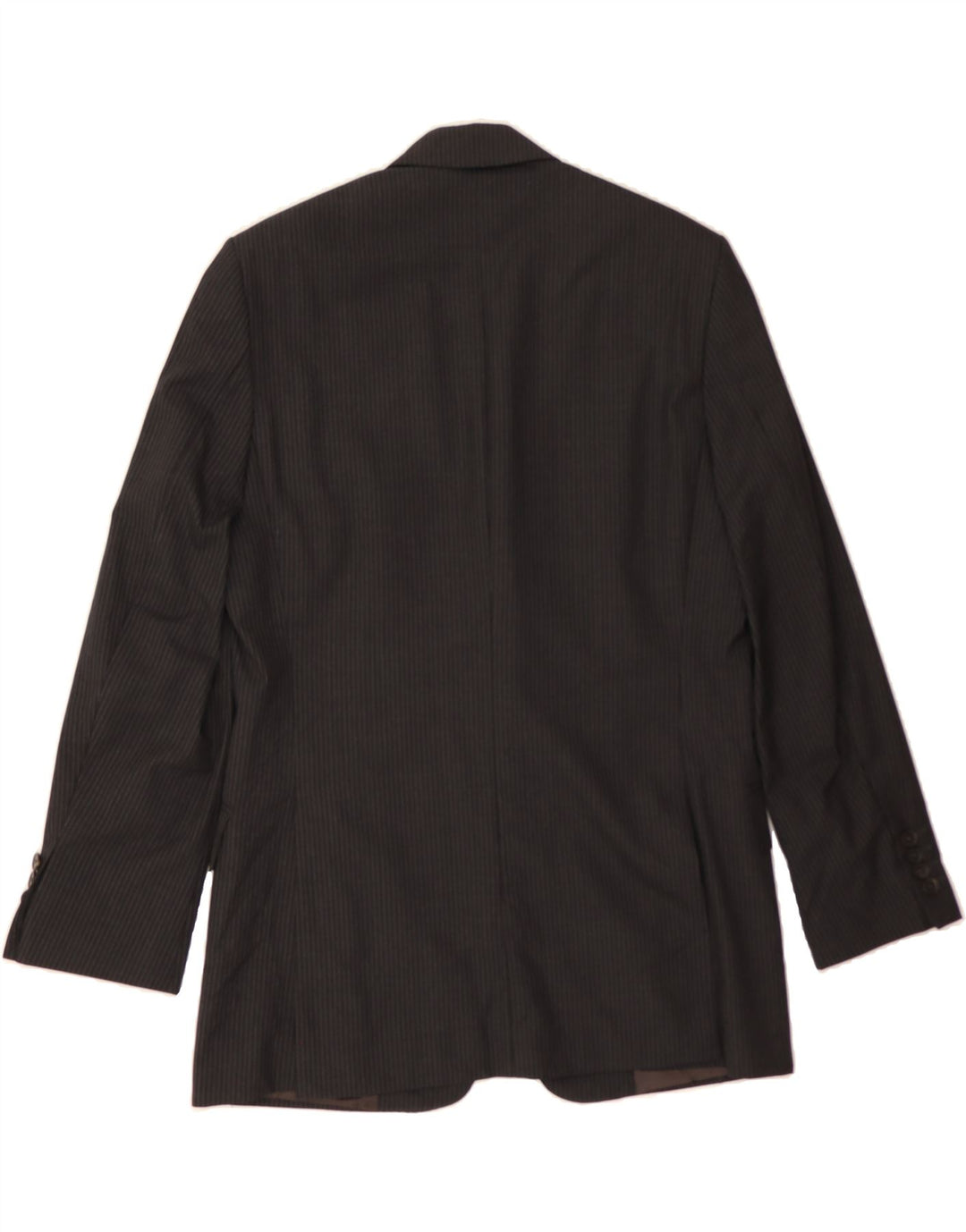 JAEGER Mens 3 Button Blazer Jacket UK 40 Large Black Pinstripe Wool Vintage Jaeger and Second-Hand Jaeger from Messina Hembry 