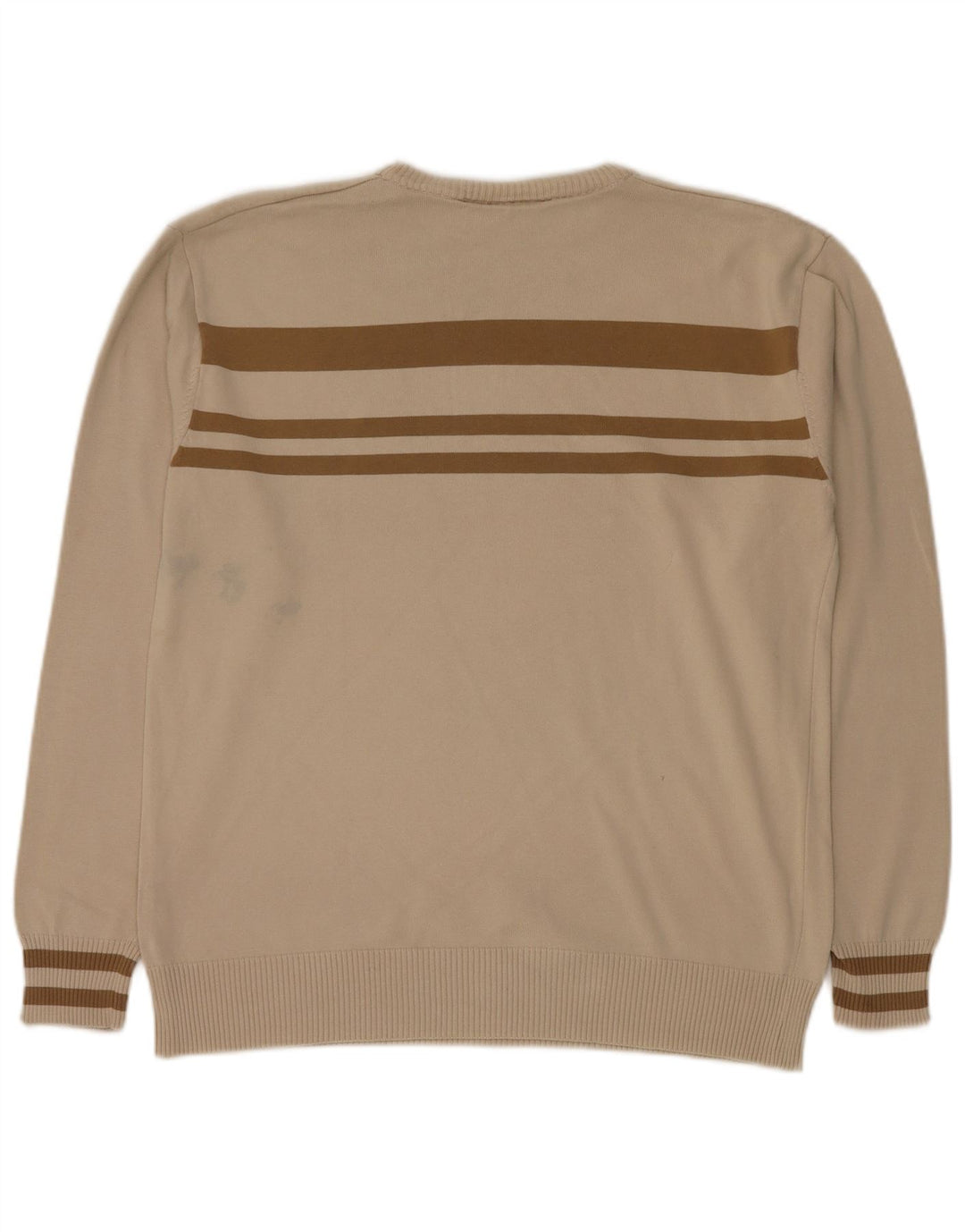 Angelo Litrico Mens Crew Neck Jumper Sweater 2XL Beige Argyle/Diamond