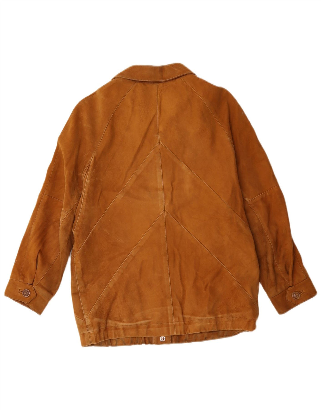 Vintage Womens Suede Jacket UK 12 Medium Beige