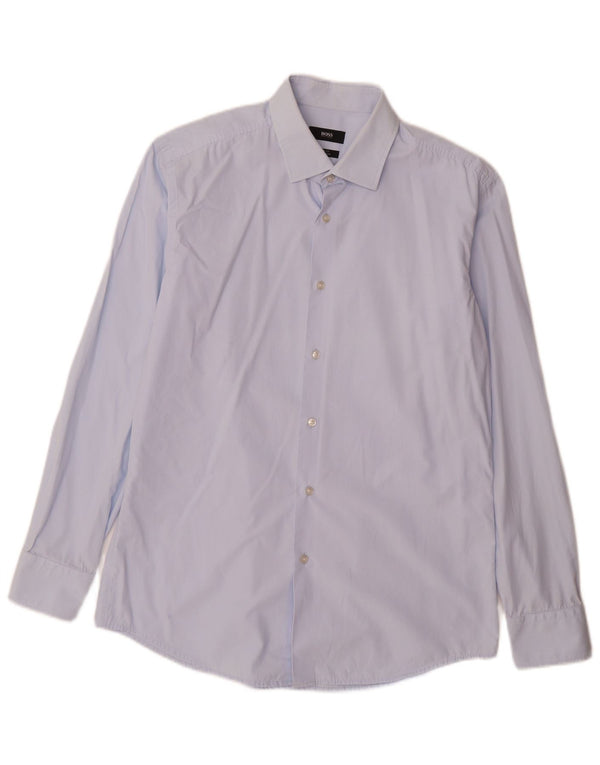 Hugo Boss Mens Slim Fit Shirt Size 42 16 1/2 Large Blue