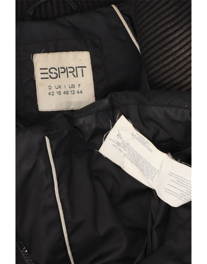 Esprit Womens Padded Jacket UK 16 Large Black Polyester