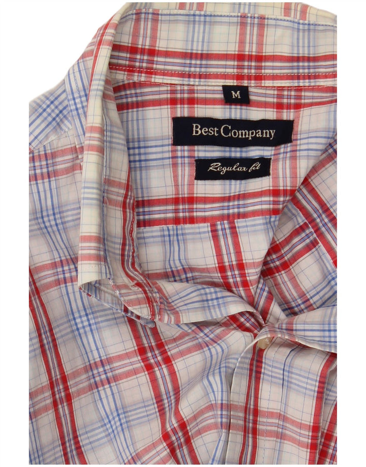BEST COMPANY Mens Regular Fit Shirt Medium Red Check