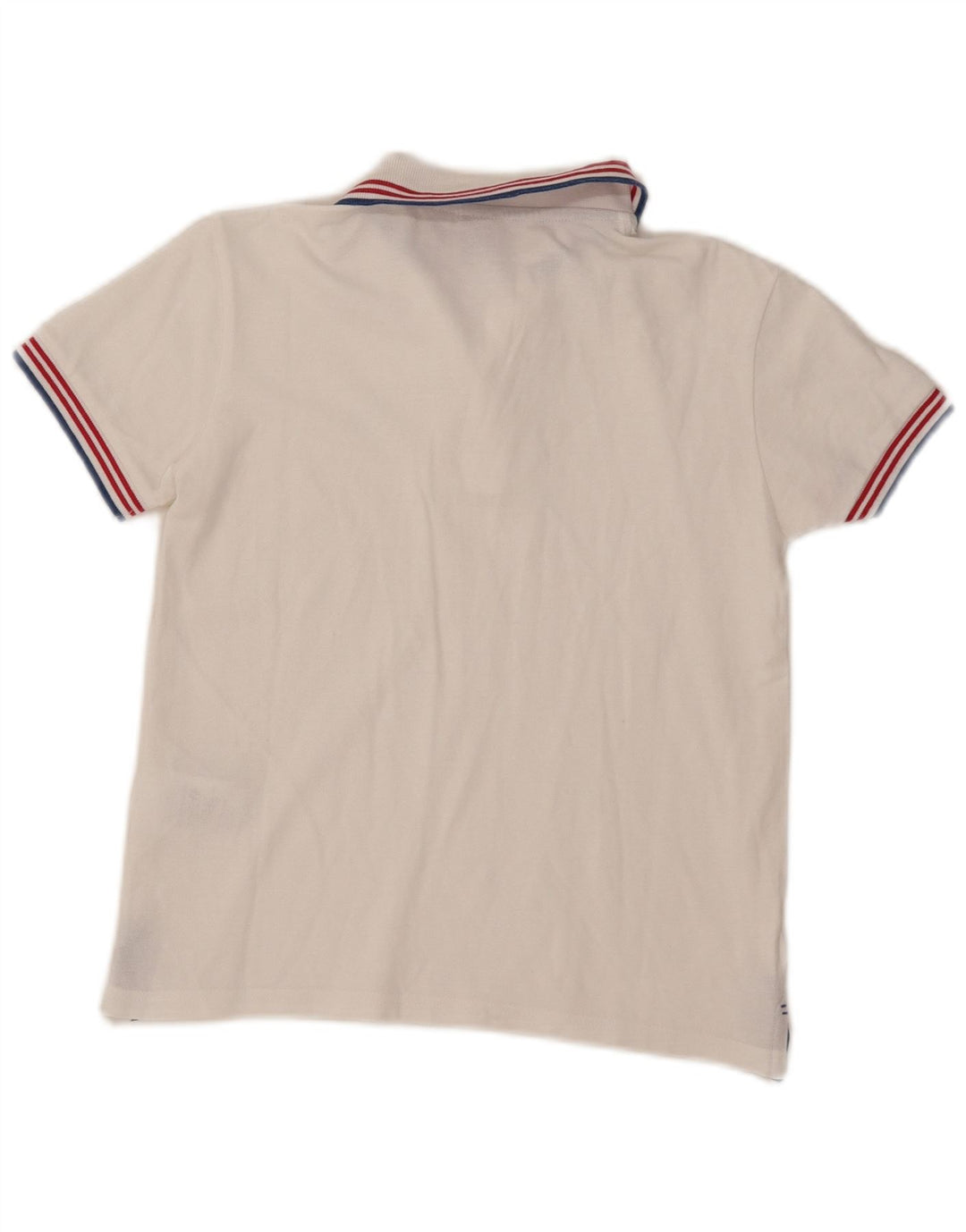 North Sails Boys Polo Shirt 9-10 Years White Striped Cotton